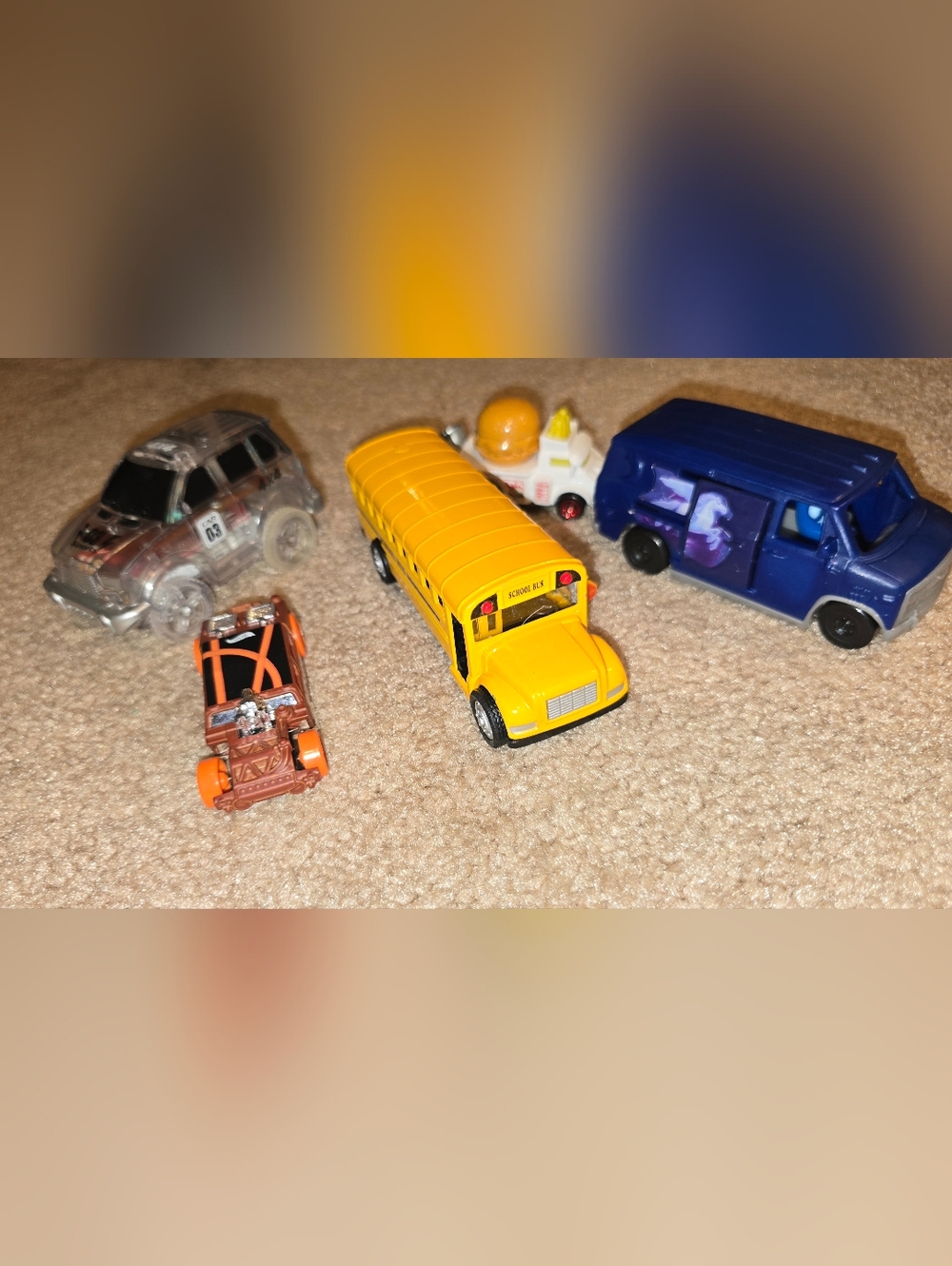 Lot of Diecast Vehicles, School Bus, Trucks, Cars, Vehicles. Hot Wheels